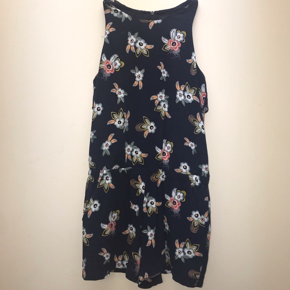 Extra small navy blue flower romper - Picture 2 of 4